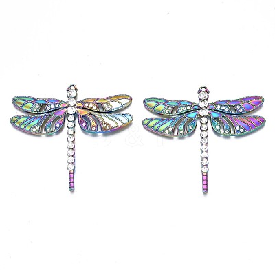 Rack Plating Rainbow Color Alloy Big Pendants X-PALLOY-N163-170A-1