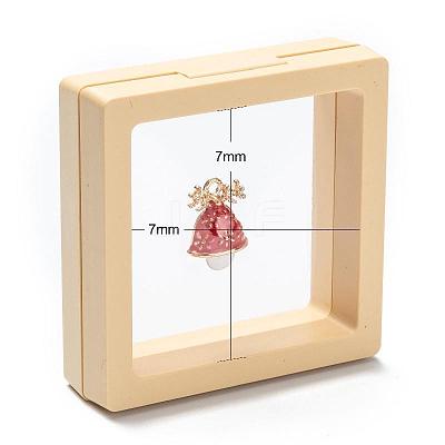 Square Transparent PE Thin Film Suspension Jewelry Display Box CON-D009-01B-01-1