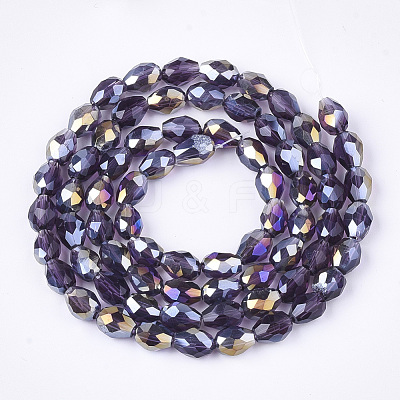Electroplate Glass Beads Strands EGLA-T013-05G-1