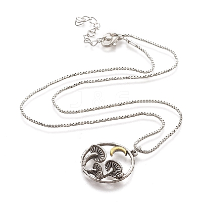 Alloy Pendant Necklaces LS-NJEW-F278-01AS-RS-1