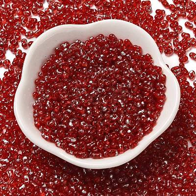 Spray Painted Glass Seed Beads SEED-F005-06A-05-1