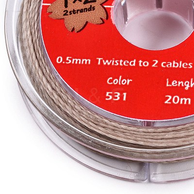 2-Ply Round Waxed Cotton Thread Cords YC-T004-01A-16-1