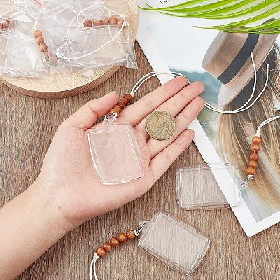 8Pcs Plastic Badge Holder Pendant Decoration HJEW-CA0001-19-1