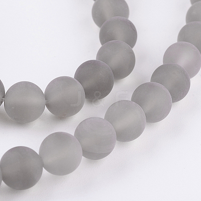 Natural Grey Agate Bead Strands X-G-H055-10mm-1
