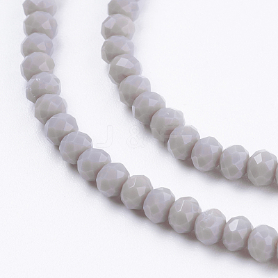 Opaque Solid Color Glass Bead Strands GLAA-F076-A07-1