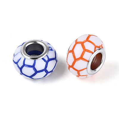 Acrylic Enamel European Beads GPDL-N006-01A-01-1