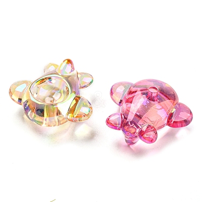 UV Plating Transparent Acrylic Beads X-MACR-D024-10-1