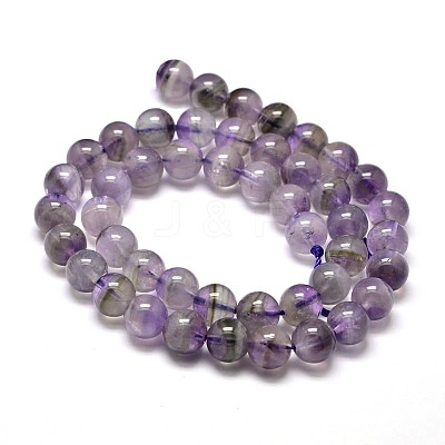 Natural Amethyst Round Bead Strands G-I168-08-6mm-1