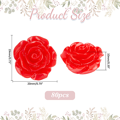 80Pcs Opaque Resin Cabochons CRES-ME0001-07-1