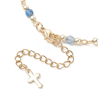 304 Stainless Steel Tiny Cross Link Bracelets BJEW-JB13244-01-1
