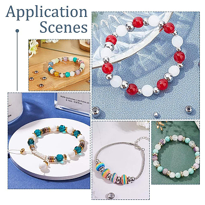 40Pcs 4 Colors Brass Beads KK-FH0006-49B-1