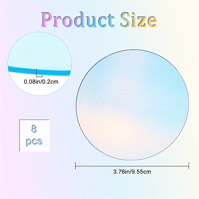 Iridescent Acrylic Plates DIY-CP0008-22-1