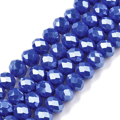 Electroplate Glass Beads Strands EGLA-A044-P6mm-A32-1