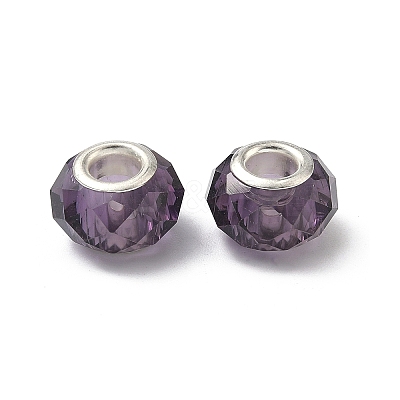 Handmade Glass European Beads GPDL25Y-07-1