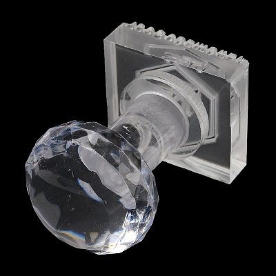 Clear Acrylic Soap Stamps with Handle DIY-XCP0002-91G-1