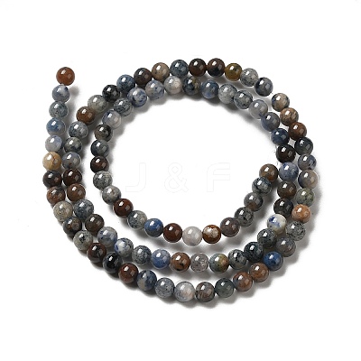 Natural Dumortierite Quartz Beads Strands G-H298-A06-01-1