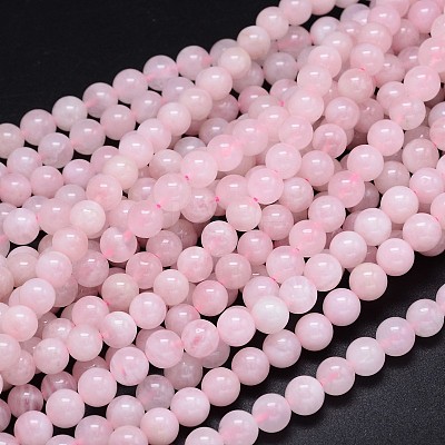Pink Color Natural Madagascar Rose Quartz Beads Strands G-F222-40-8mm-1