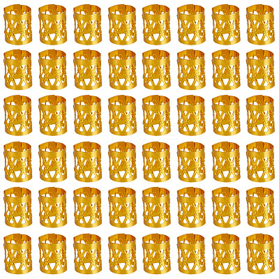 300Pcs Aluminum Dreadlocks Beads Hair Decoration ALUM-PA0001-01G-1
