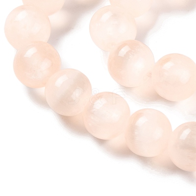 Natural Selenite Beads Strands G-C142-01A-08-1
