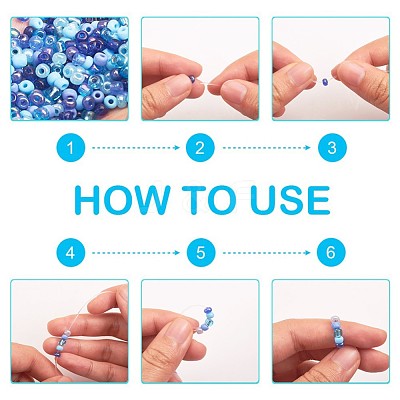 1 Box Mixed 6/0 Glass Seed Beads Round  Loose Spacer Beads SEED-X0050-4mm-04-1