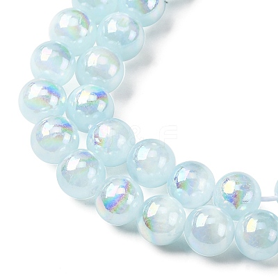 Plating Natural Selenite Beads Strands G-G120-A01-01-03-1