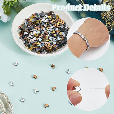 350Pcs 5 Colors Electroplated Arrows Synthetic Non-magnetic Hematite Beads Strands G-SC0003-63-1