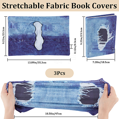 Elastic Fibre Book Covers AJEW-WH20020-032A-1