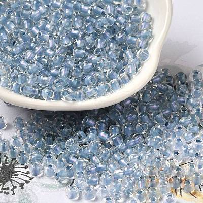 6/0 Transparent Inside Colours Glass Seed Beads SEED-P006-01A-13-1