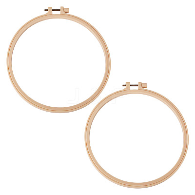 2Pcs Plastic Imitation Bamboo Cross Stitch Embroidery Hoops FIND-TADJ0001-03-1