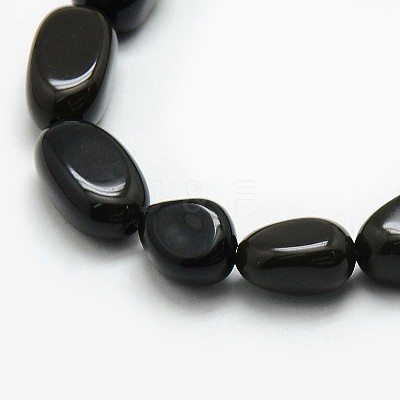 Natural Obsidian Nuggets Beads Strands G-L154-16-1