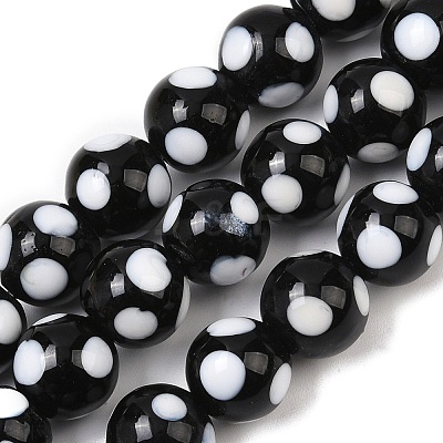 Handmade Lampwork Beads LAMP-D002-10mm-01J-1