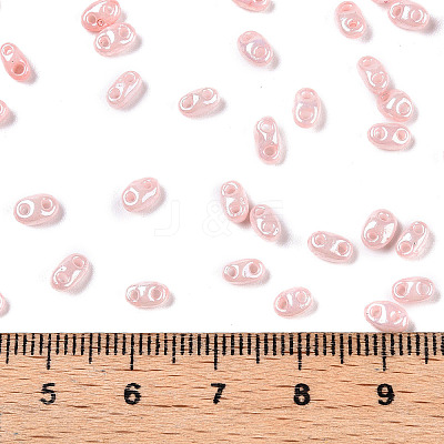 Opaque Colours Luster Glass Seed Beads SEED-T006-02G-1
