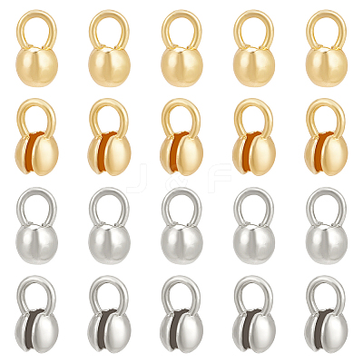 20Pcs 2 Colors Alloy Bead Tips FIND-BC0005-48-1