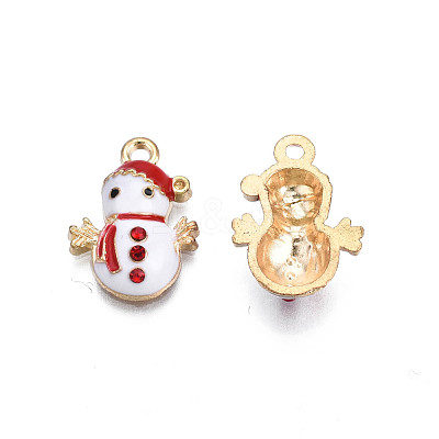 Rack Plating Alloy Enamel Pendants ENAM-N055-137-1