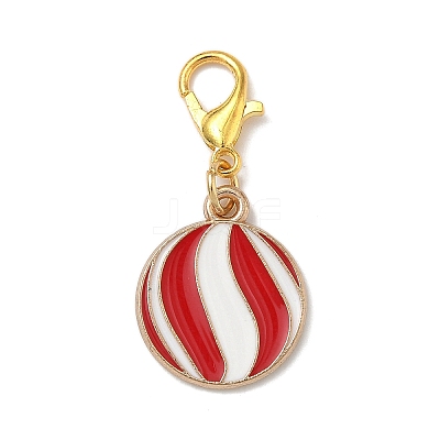 4Pcs 4 Styles Christmas Theme Alloy Enamel Pendants Decorations HJEW-JM04056-1
