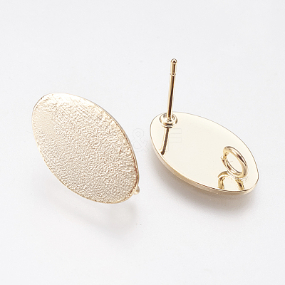 Long-Lasting Plated Brass Stud Earring Findings KK-K227-062G-NF-1