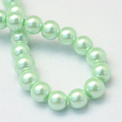 Baking Paint Pearlized Glass Pearl Round Bead Strands HY-Q003-6mm-04-1