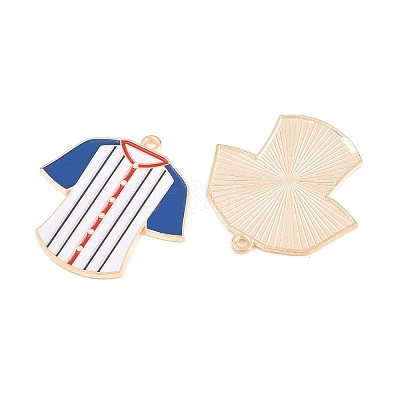 Sport Alloy Enamel Pendants ENAM-C035-01G-1