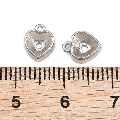 304 Stainless Steel Charm Rhinestone Settings SA-CBAC865-06D-P-1