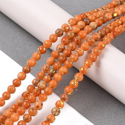 Assembled Natural Dolomite and Synthetic Opal Beads Strands G-Q017-G06-01B-1-1
