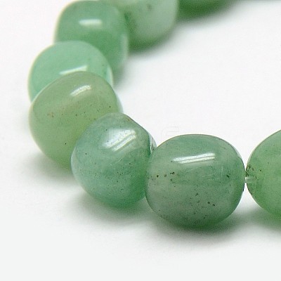 Natural Green Aventurine Nuggets Beads Strands X-G-L154-10-1