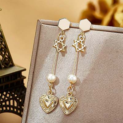 8 Pairs Brass Stud Earring Findings KK-BC0008-56-1