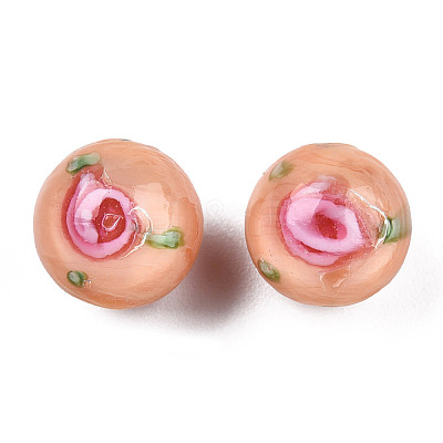 Handmade Lampwork Beads Strands LAMP-N021-45F-1