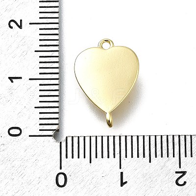 Brass Bowknot Heart Links KK-K400-49G-02-1