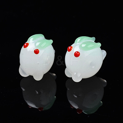 Handmade Bumpy Lampwork Beads Strands LAMP-T017-01D-1