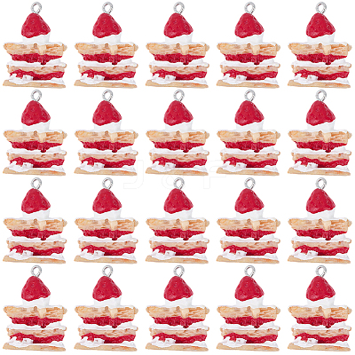 20Pcs Opaque Resin Pendants RESI-SC0036-49-1