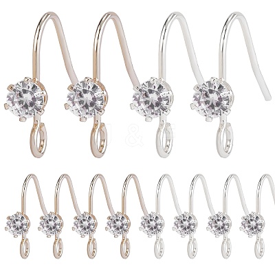 20Pcs 2 Color Brass Earring Hooks JX502A-1