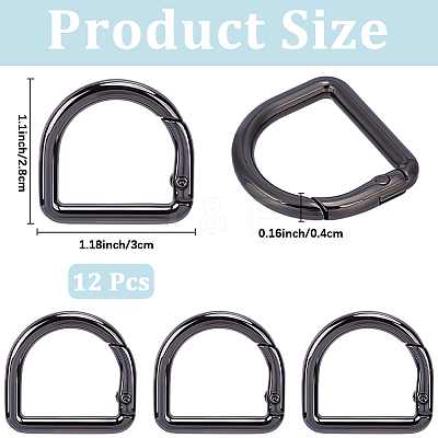 12Pcs Alloy Spring Gate Rings FIND-CN0002-49B-1