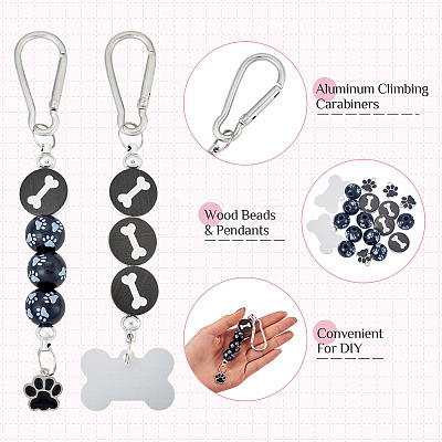 DIY Paw Print Keychain Making Kits DIY-TA0013-74-1