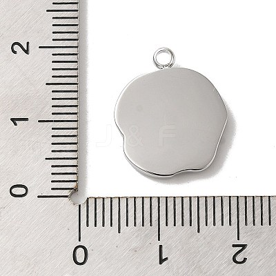 304 Stainless Steel Pendants STAS-B074-08P-03-1